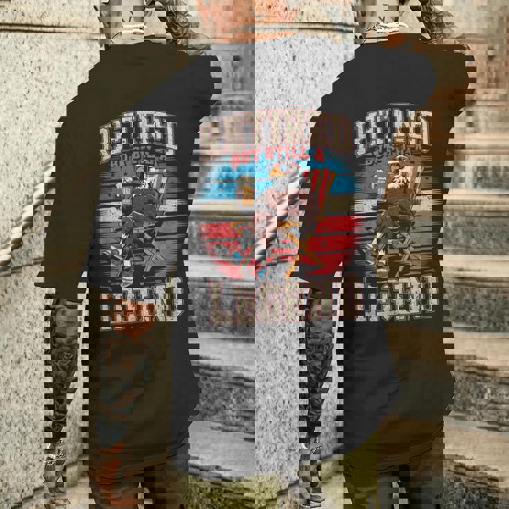 引退したがまだ伝説のイーグルとビールアメリカンスタイル メンズTシャツ バックプリント 彼への贈り物