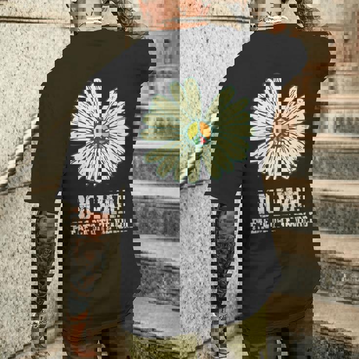 戦争なし、平和、反戦、戦争なし 長袖tシャツ メンズTシャツ バックプリント 彼への贈り物