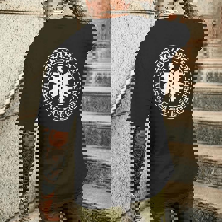 救急医療技術者 Emt Ems メンズ レディース 救急救命士 長袖tシャツ メンズTシャツ バックプリント 彼への贈り物