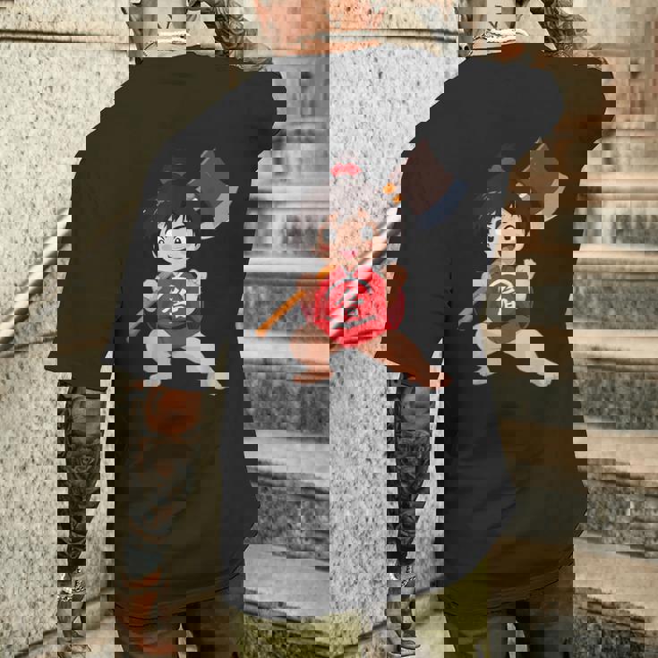 日本の民俗 金太郎 メンズTシャツ バックプリント 彼への贈り物