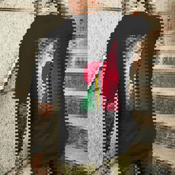 日本バヌアツ国旗 日本のバヌアツ。 メンズTシャツ バックプリント 彼への贈り物