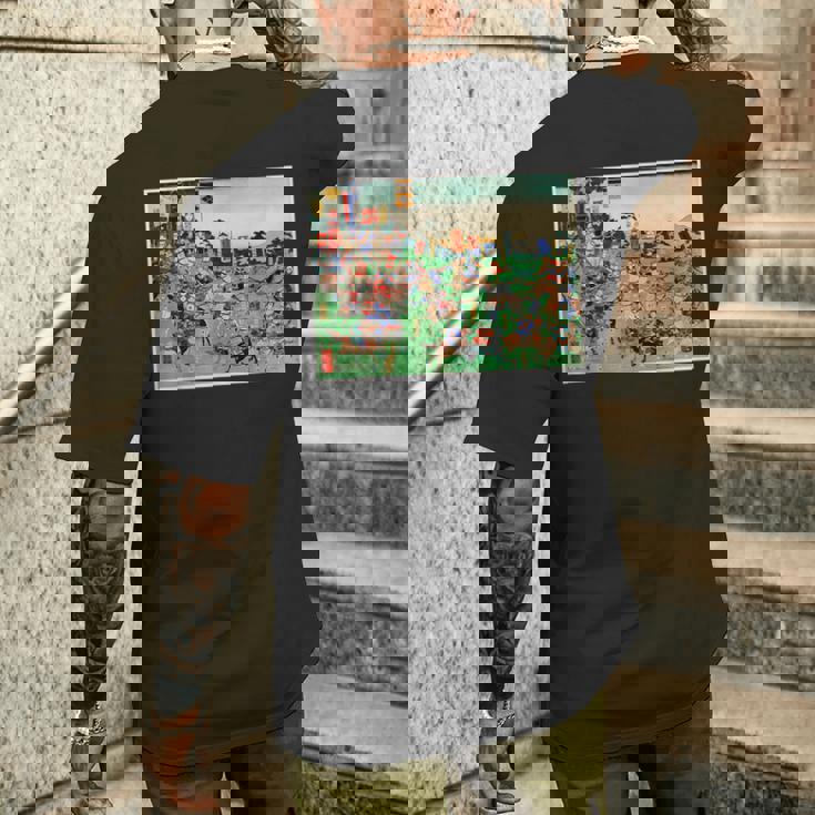 日本レトロアート 歌川国吉 2陸軍の戦い メンズTシャツ バックプリント 彼への贈り物