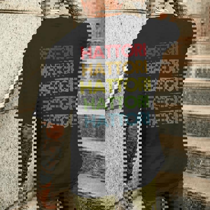 服部名前 メンズTシャツ バックプリント 彼への贈り物