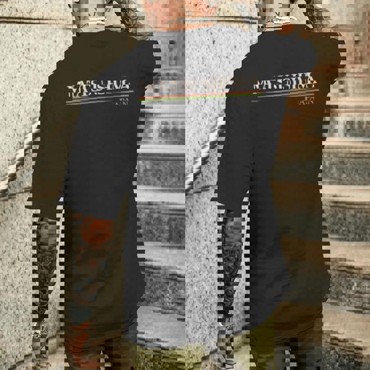 松島 日本 メンズTシャツ バックプリント 彼への贈り物