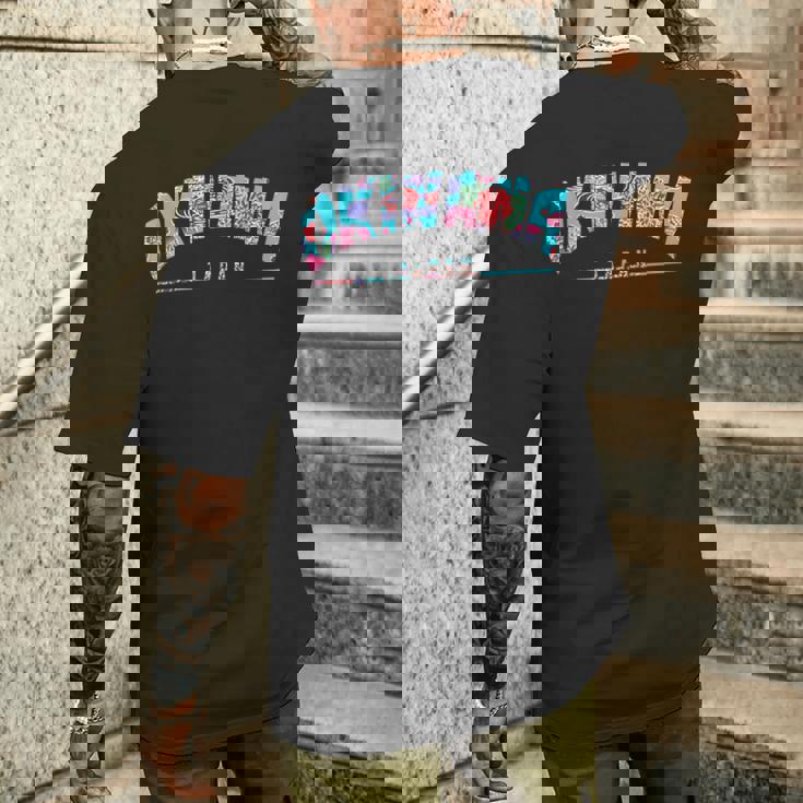 沖縄島 日本 うちなあんちゅう 琉球備形 沖縄紅型びんがた メンズTシャツ バックプリント 彼への贈り物