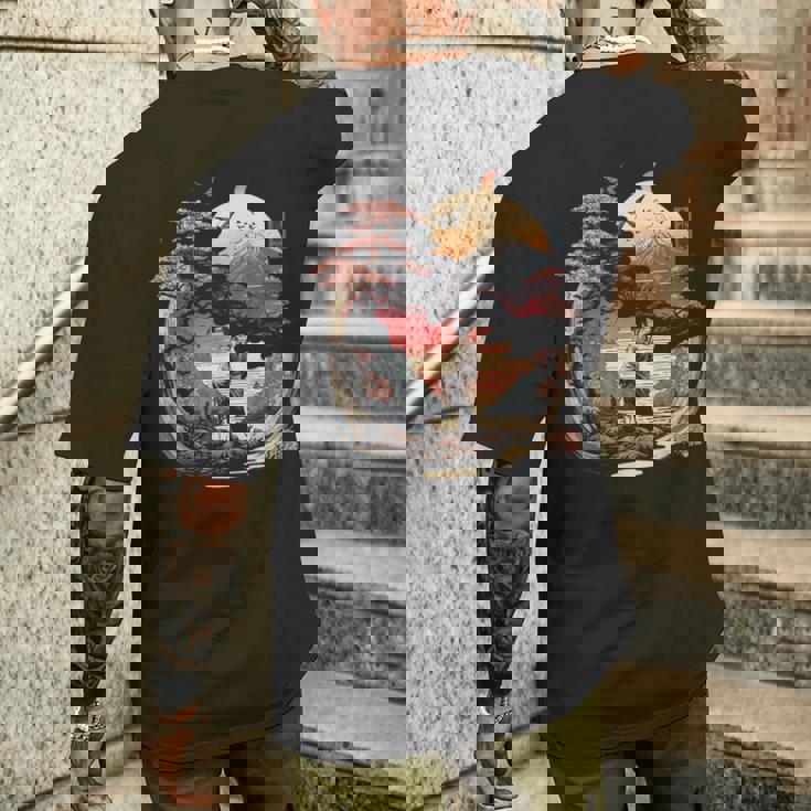 浮世絵 アート 神奈川 ヴィンテージ 和 タトゥー アート グラフィック メンズTシャツ バックプリント 彼への贈り物