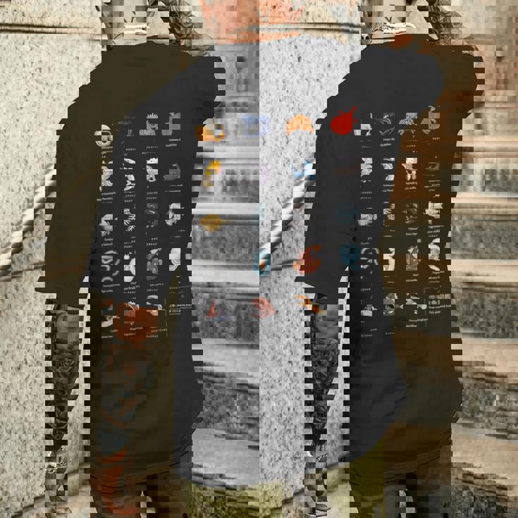 深海魚図鑑3_白文字 メンズTシャツ バックプリント 彼への贈り物