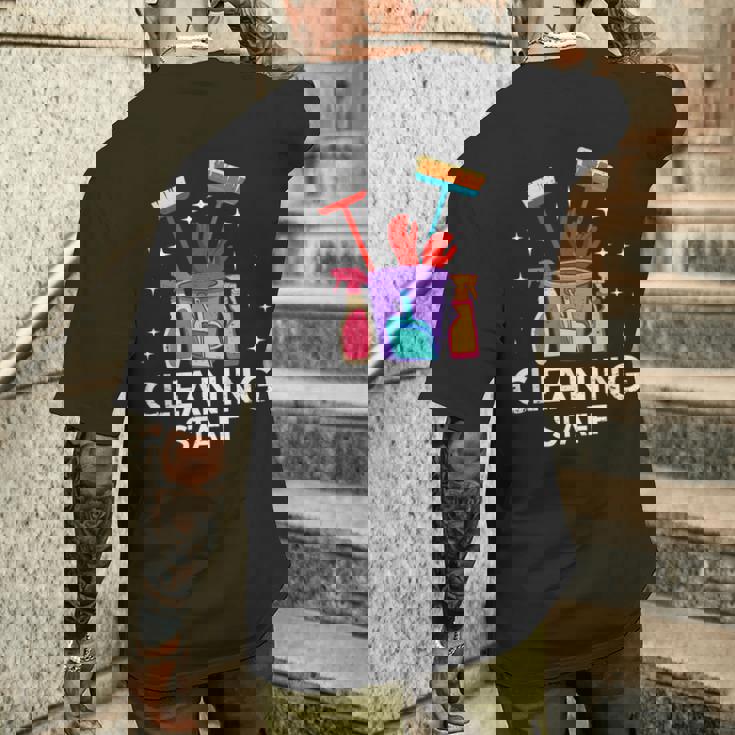 清掃スタッフ ハウスキーパー クリーナー ハウスキーピングスタッフ メンズTシャツ バックプリント 彼への贈り物