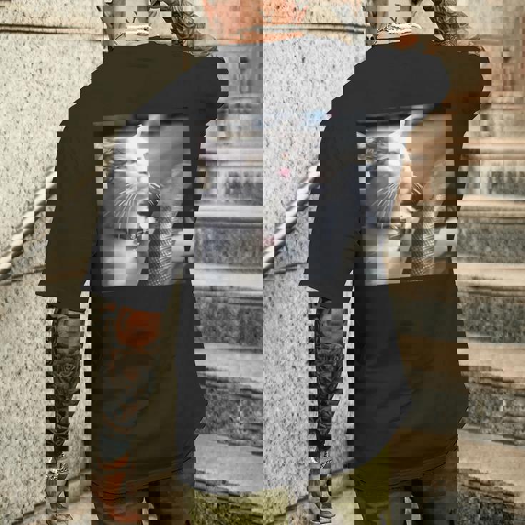 猫のミームtシャツを運転します メンズTシャツ バックプリント 彼への贈り物