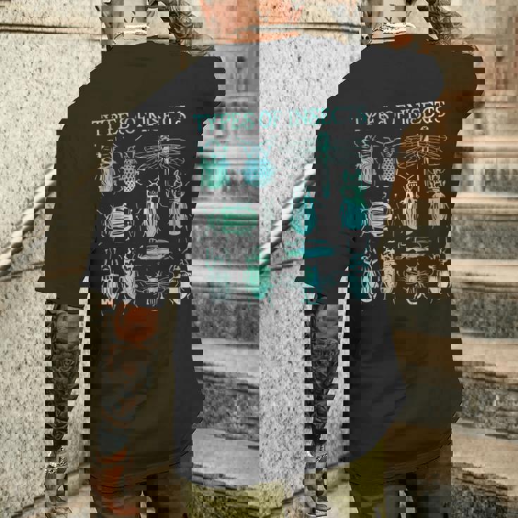 生物学 甲虫の種類 昆虫愛好家 メンズTシャツ バックプリント 彼への贈り物