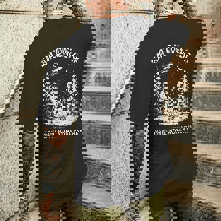 皮肉なサマーキャンプカウンセラー エイリアン国立公園 ロズウェル メンズTシャツ バックプリント 彼への贈り物