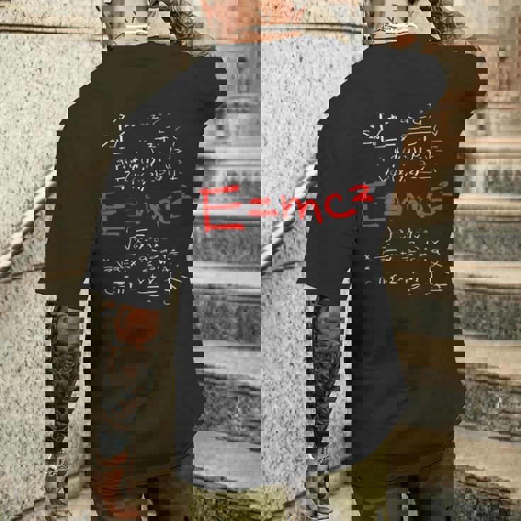 相対性理論 E Mc2 理論式 物理学研究 メンズTシャツ バックプリント 彼への贈り物