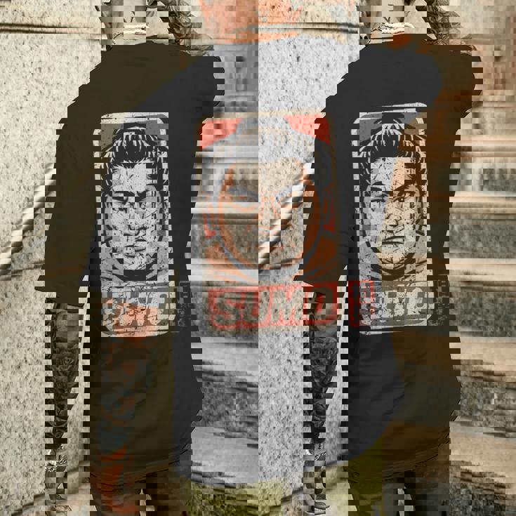 相撲 力士 日本語 漢字 アニメ レスリング 日本 お土産 メンズTシャツ バックプリント 彼への贈り物