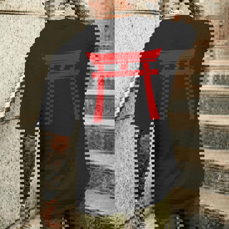 神戸鳥居門シンボル 神道日本門 メンズTシャツ バックプリント 彼への贈り物