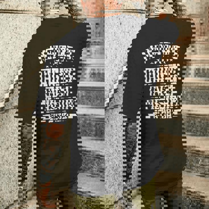 私の好きな娘が私にこのシャツをくれました。エスト2024娘 メンズTシャツ バックプリント 彼への贈り物