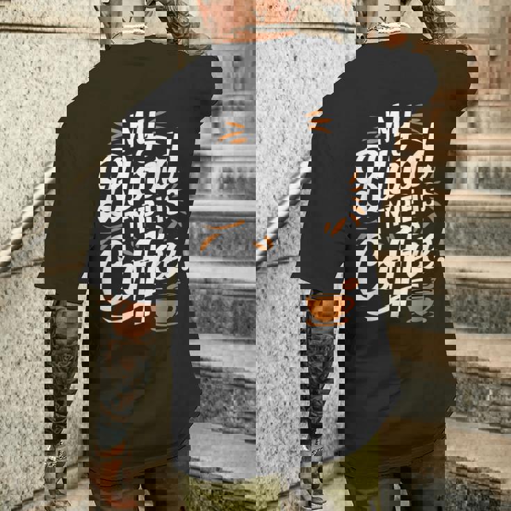 私の血液型はコーヒーです メンズTシャツ バックプリント 彼への贈り物