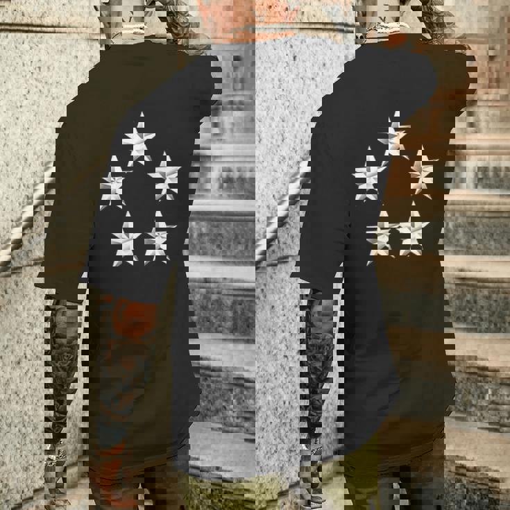 米陸軍ランク 陸軍将軍 Fivetar 5 Gaches メンズTシャツ バックプリント 彼への贈り物