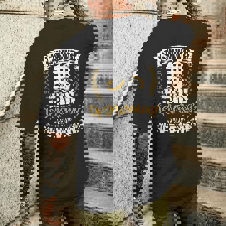 結婚10年目の超大国10年目の結婚記念日 長袖tシャツ メンズTシャツ バックプリント 彼への贈り物