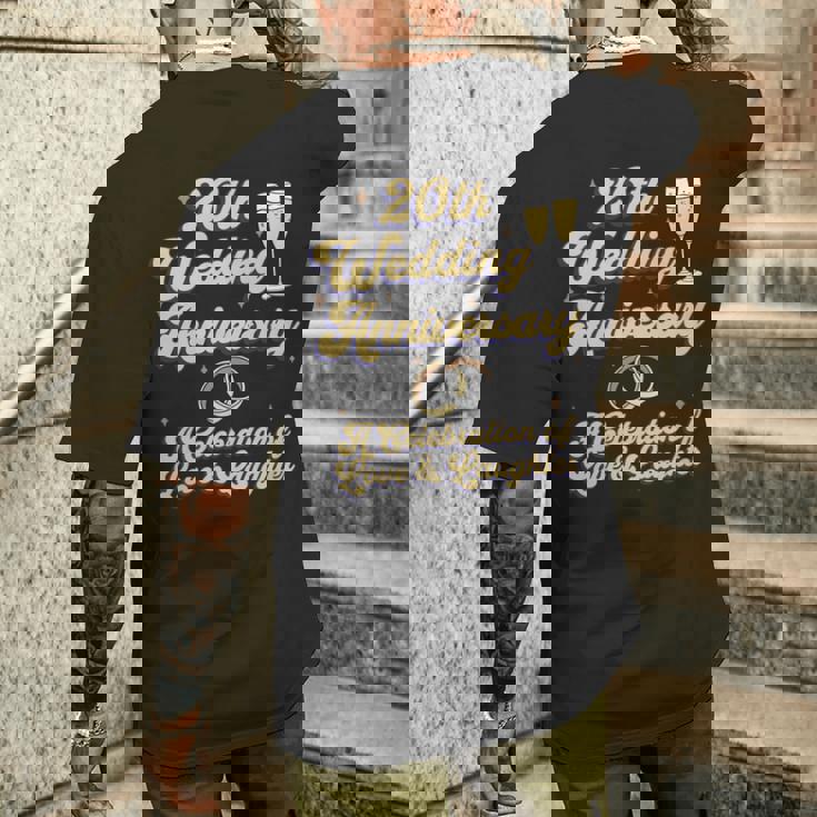 結婚20周年 夫婦 結婚20年 お祝い 長袖tシャツ メンズTシャツ バックプリント 彼への贈り物