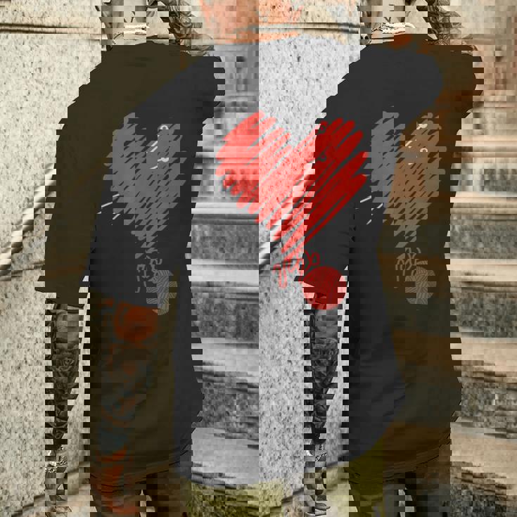 編み物 I かぎ針編み I 毛糸 I ニッター I 編み物 メンズTシャツ バックプリント 彼への贈り物