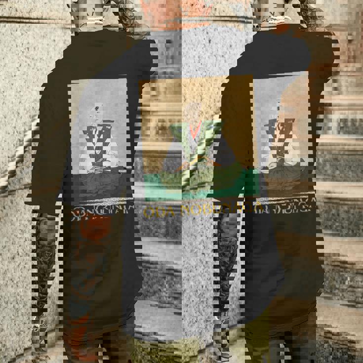 織田信長 日本の歴史上の武将 浮世絵 メンズTシャツ バックプリント 彼への贈り物