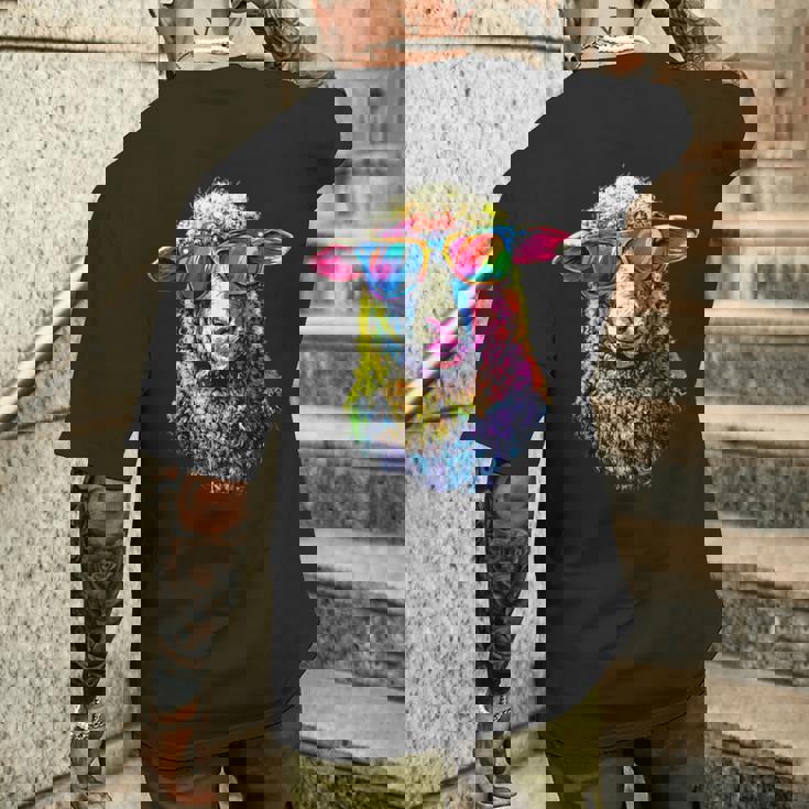 羊 子羊 小型羊 国産羊 羊飼い 甘い羊 メンズTシャツ バックプリント 彼への贈り物