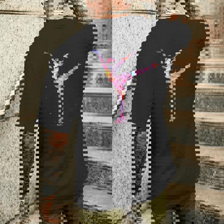 美しいフィギュアスケートギフト アイススケート。 メンズTシャツ バックプリント 彼への贈り物