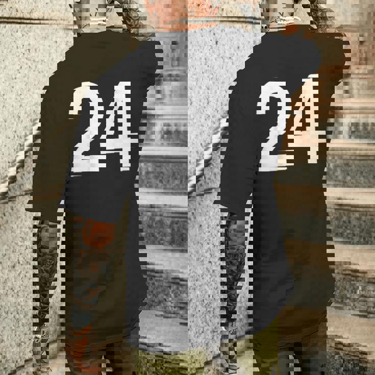 背番号24 番号付きシャツ番号 メンズTシャツ バックプリント 彼への贈り物