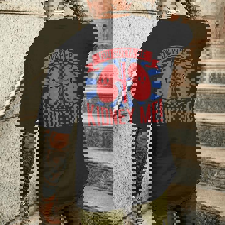 腎臓移植 腎臓ドナー 腎臓病 メンズTシャツ バックプリント 彼への贈り物