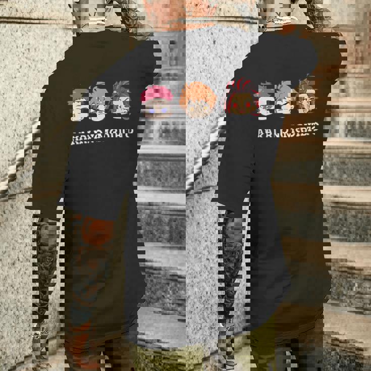 逆光 -土佐ノ双璧- あつ守りくん メンズTシャツ バックプリント 彼への贈り物