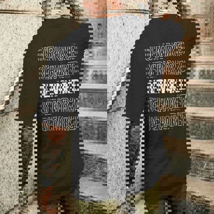 過労 メンズTシャツ バックプリント 彼への贈り物