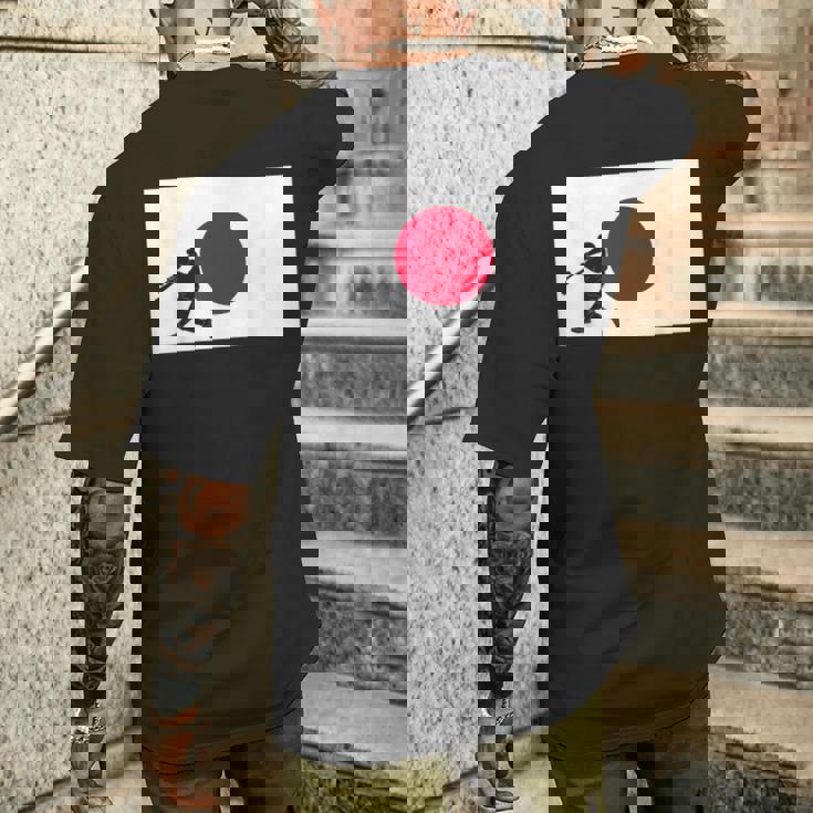 野球 試合 リーグ 日本国旗 アジアン代表 選手 メンズTシャツ バックプリント 彼への贈り物