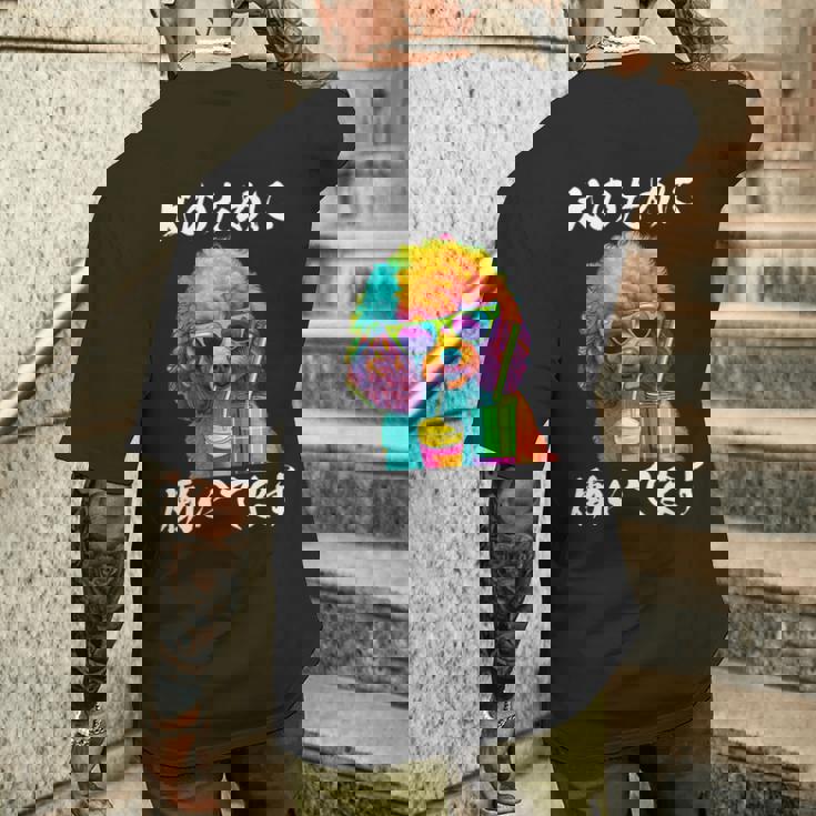 面白いtシャツ トイプードル イヌ わんこ メンズ 犬好き グッズ おもしろ 面白い 服 ネタ わんこ 長袖tシャツ メンズTシャツ バックプリント 彼への贈り物