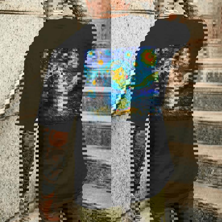 面白いtシャツ ハムスター かわいい ゴッホ 星月夜 動物 メンズ グッズ 面白い 服 ネタ 子供 キッズ メンズTシャツ バックプリント 彼への贈り物