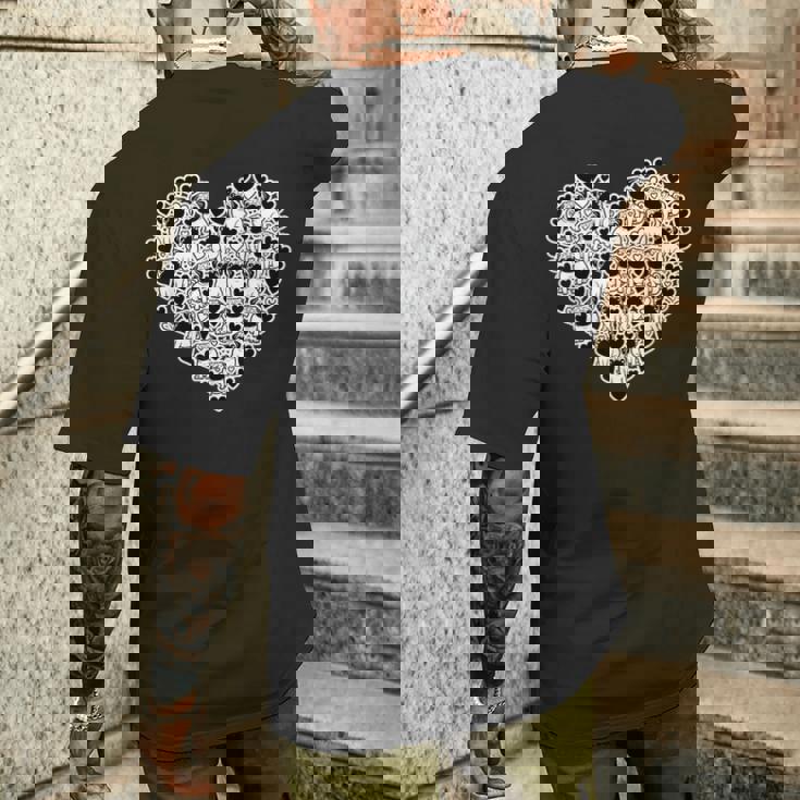 面白いtシャツ パグ 犬 ハート イヌ メンズ 犬好き グッズ かわいい おもしろ 面白い 服 ネタ メンズTシャツ バックプリント 彼への贈り物