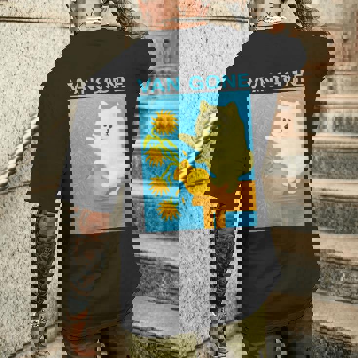 面白いtシャツ ポメラニアン ゴッホ イヌ メンズ 犬好き グッズ かわいい おもしろ 面白い 服 ネタ 長袖tシャツ メンズTシャツ バックプリント 彼への贈り物