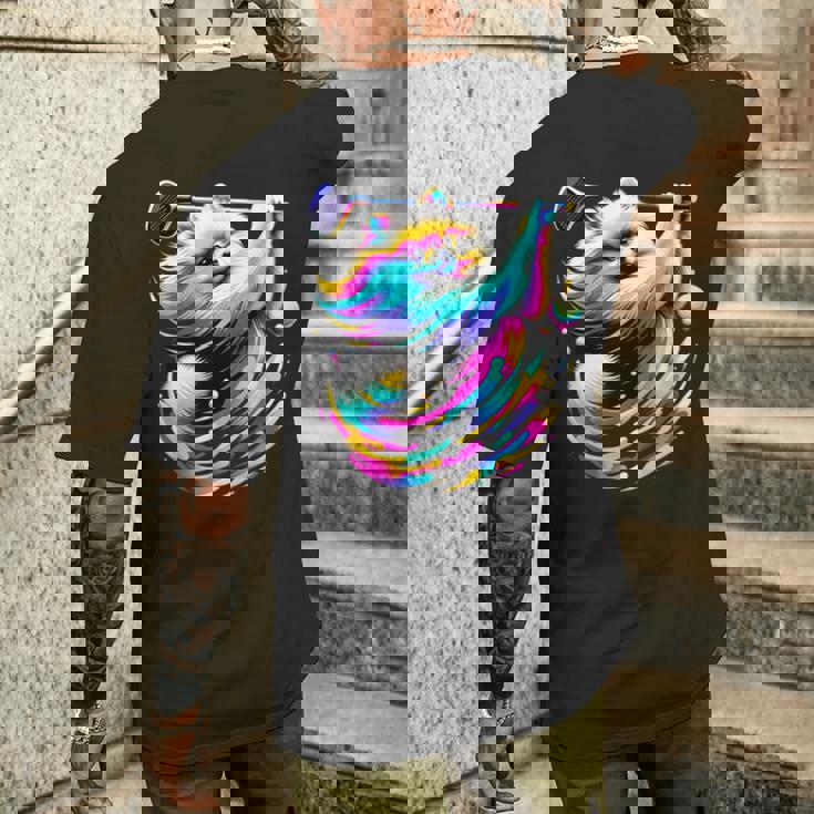 面白いtシャツ ポメラニアン ゴルフ イヌ メンズ 犬好き グッズ かわいい おもしろ 面白い 服 ネタ メンズTシャツ バックプリント 彼への贈り物