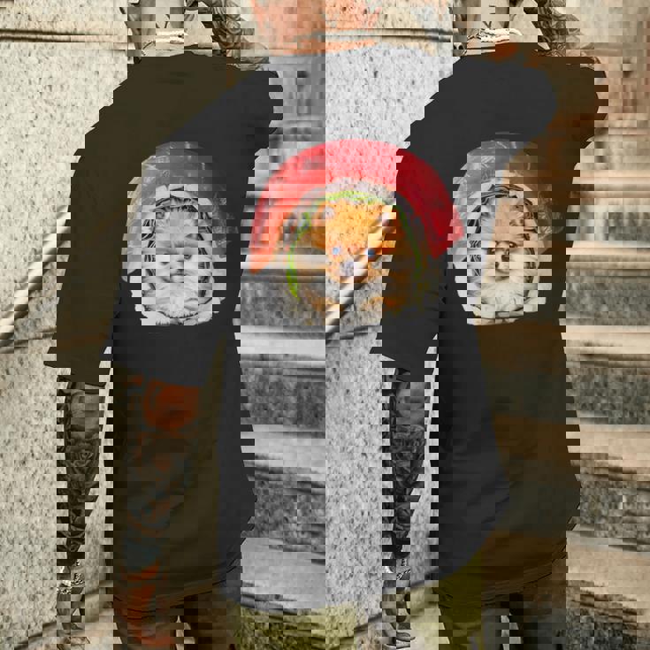 面白いtシャツ ポメラニアン 犬 イヌ 寿司 メンズ 犬好き グッズ かわいい おもしろ 面白い 服 ネタ メンズTシャツ バックプリント 彼への贈り物