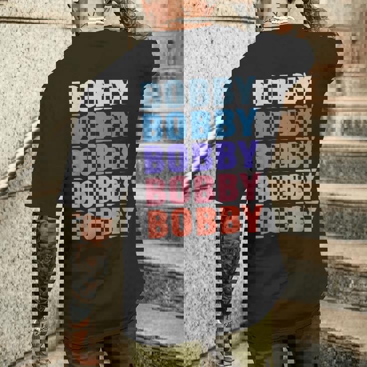 面白いギフト名 ボビー 名前入り メンズTシャツ バックプリント 彼への贈り物