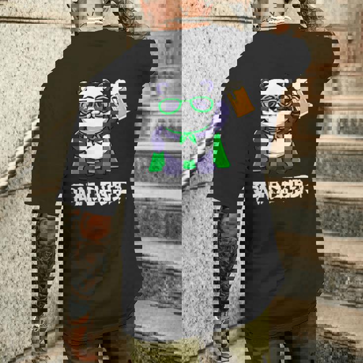 面白いパンダパンダビールドリンカー パンダビール メンズTシャツ バックプリント 彼への贈り物