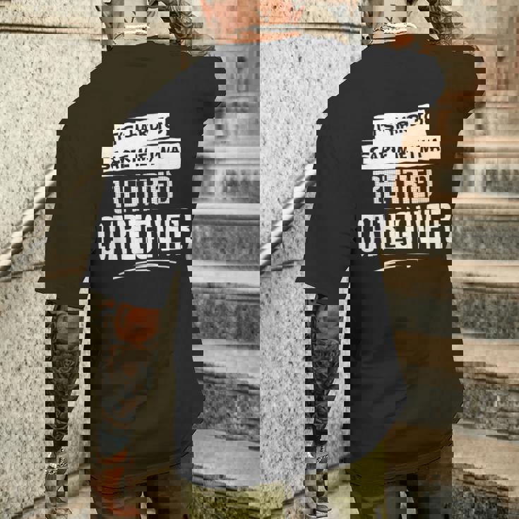 面白い退職介護用シャツ 男女兼用 メンズTシャツ バックプリント 彼への贈り物