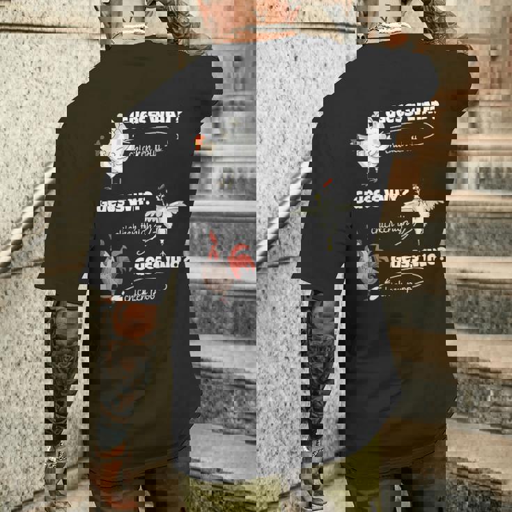 面白い鶏尻ゲスなんで鶏ももゲス誰うんちゲス メンズTシャツ バックプリント 彼への贈り物