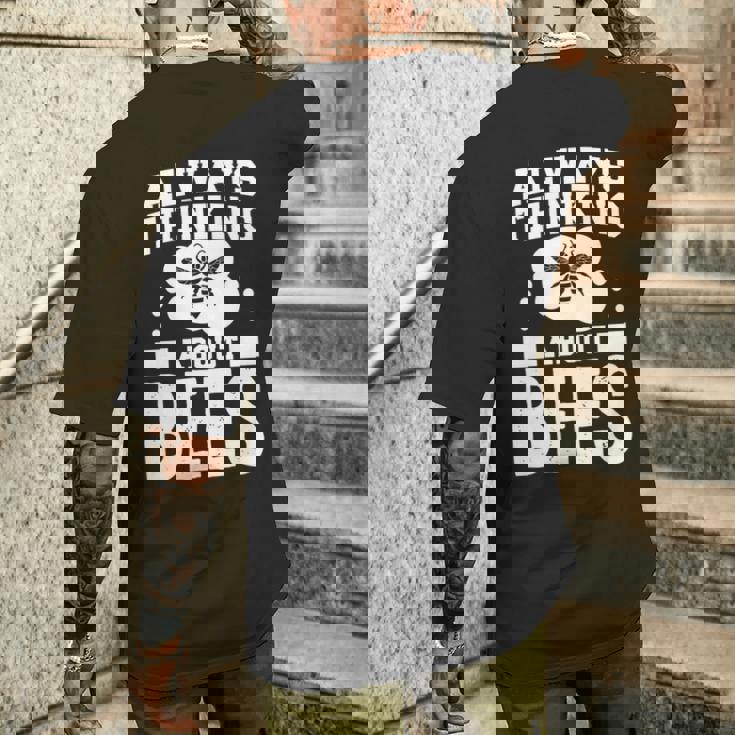 養蜂 養蜂服 メンズ 蜂を考える 長袖tシャツ メンズTシャツ バックプリント 彼への贈り物