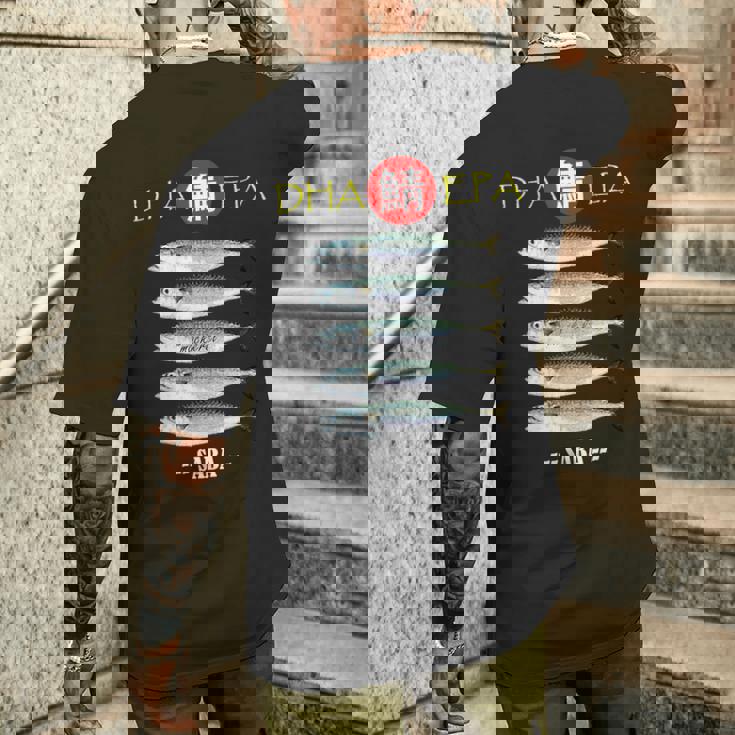 鯖 サバ さば 魚 面白い 個性的 魚釣り 青魚 おしゃれ メンズTシャツ バックプリント 彼への贈り物