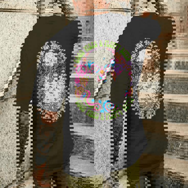 鶏好き ふわふわ お尻 バイブ 動物 ユーモア メンズTシャツ バックプリント 彼への贈り物