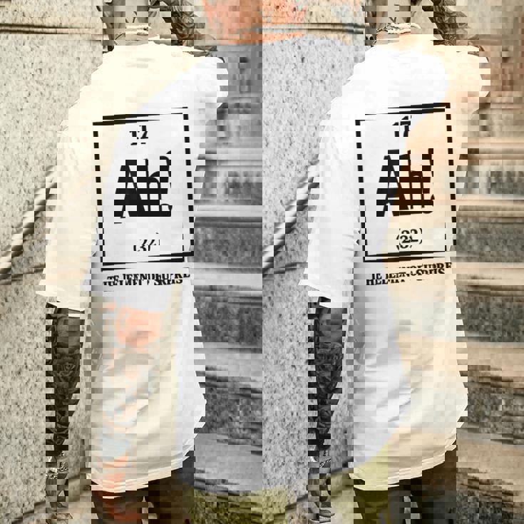 Ah The Element Ofurprise Periodic Table メンズTシャツ バックプリント 彼への贈り物