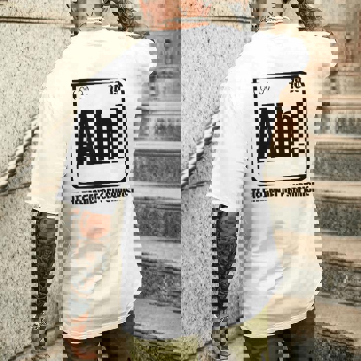 Ah The Element Ofurprise 元素周期表 ミーム メンズTシャツ バックプリント 彼への贈り物