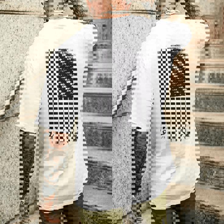 Awesome Barber Usa フラッグ 星 クール コーム ハサミ メンズTシャツ バックプリント 彼への贈り物