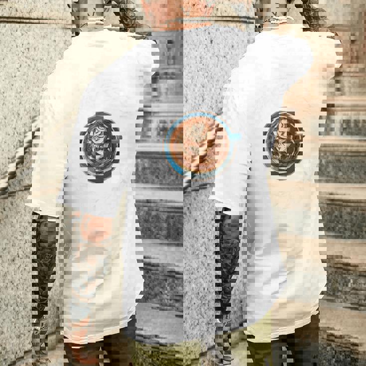 Barista Artista 社員カフェ用ラテアート メンズTシャツ バックプリント 彼への贈り物