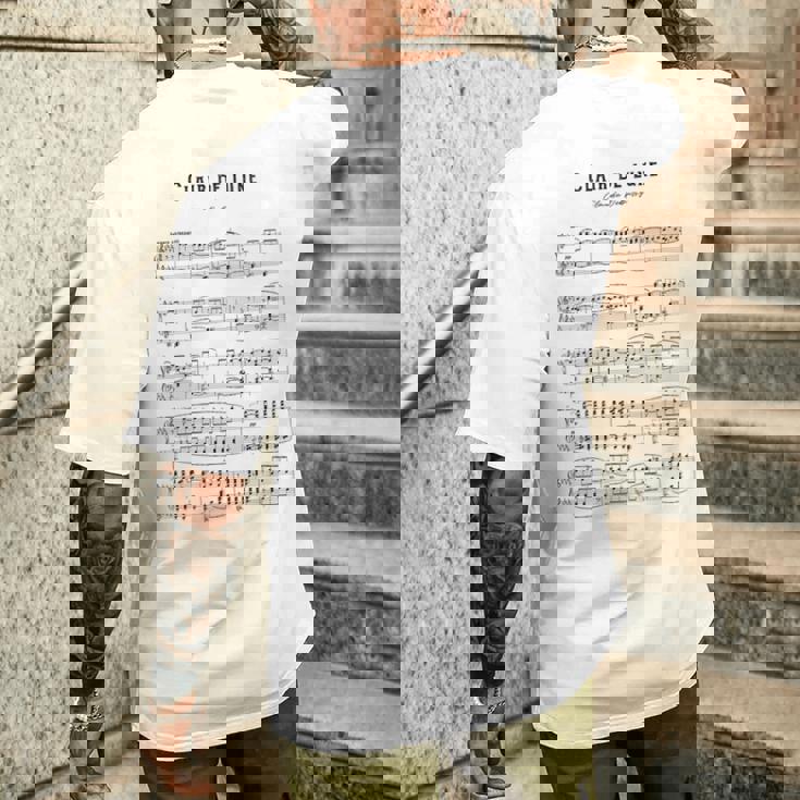 Clair De Lune クロード・ドビュッシー メンズTシャツ バックプリント 彼への贈り物